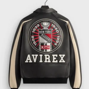 NHL New York Rangers Black Leather Jacket