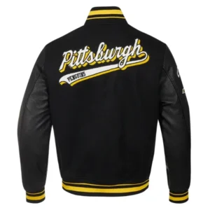 NHL Pittsburgh Penguins Black Wool Varsity Jacket
