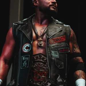 TNA Wrestler Mike Santana Black Vest