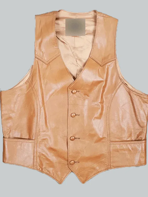Charley Crockett Cowboy Unisex Leather Vest Charley Crockett Cowboy Unisex Leather Vest