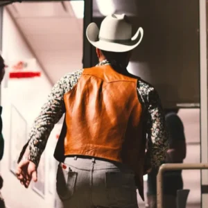 Charley Crockett Cowboy Unisex Leather Vest