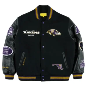 DeAndre Hopkins Baltimore Ravens Black Letterman Jacket