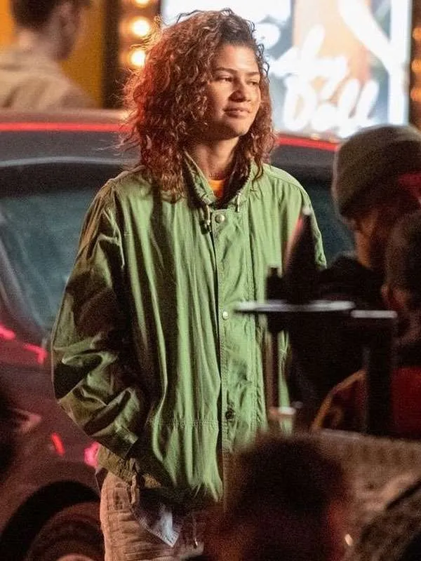 Euphoria S03 Zendaya Green Cotton Jacket Euphoria S03 Zendaya Green Cotton Jacket