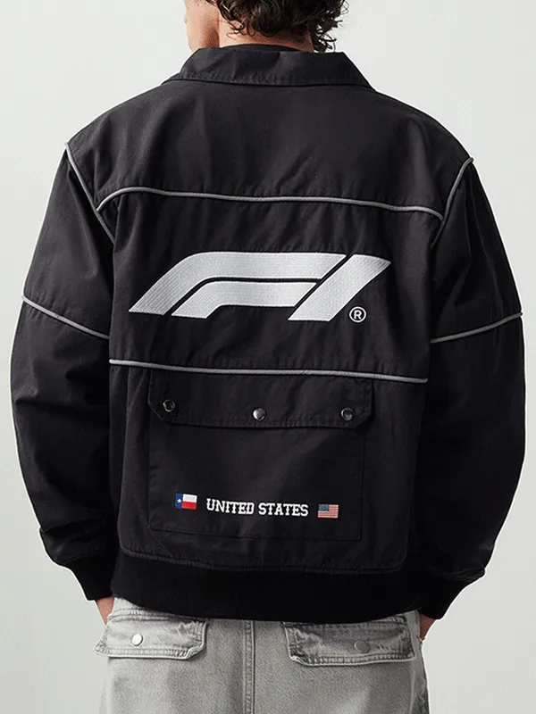 Formula 1 Austin Grid Black Racing Sports Jacket Formula 1 Austin Grid Black Racing Sports Jacket