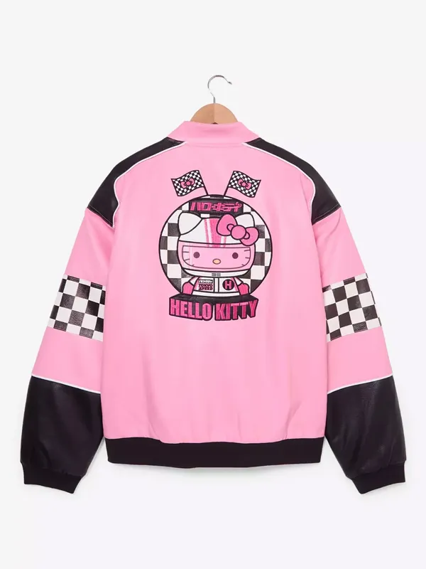 Kina Tavarozi Sanrio Hello Kitty Pink Racing Jacket Kina Tavarozi Sanrio Hello Kitty Pink Racing Jacket