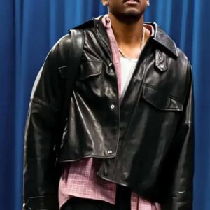 Jalen Williams Black Leather Jacket