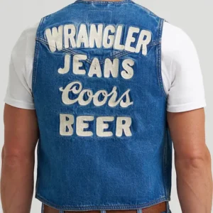 Rodeo Cowboy Coors Western Blue Denim Vest
