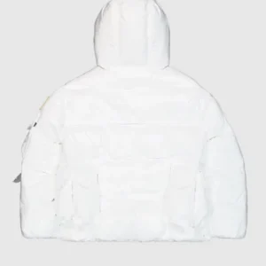 NASA Artemis Winter White Puffer Jacket