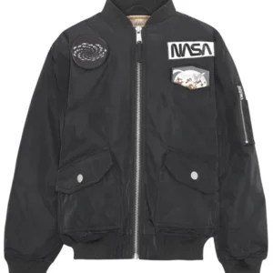 NASA Heath Black Bomber Jacket