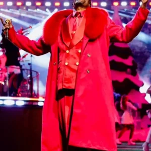 NFL Christmas Day Half Time Show Snoop Dogg Red Coat
