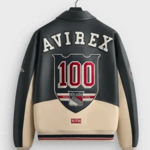 NHL New York Rangers Bomber Leather Jacket