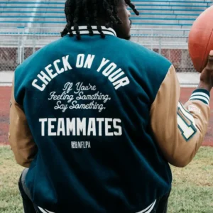 Philadelphia Eagles AJ Brown Wool Varsity Jacket