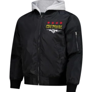 WWE CM Punk Hooded Bomber Jacket
