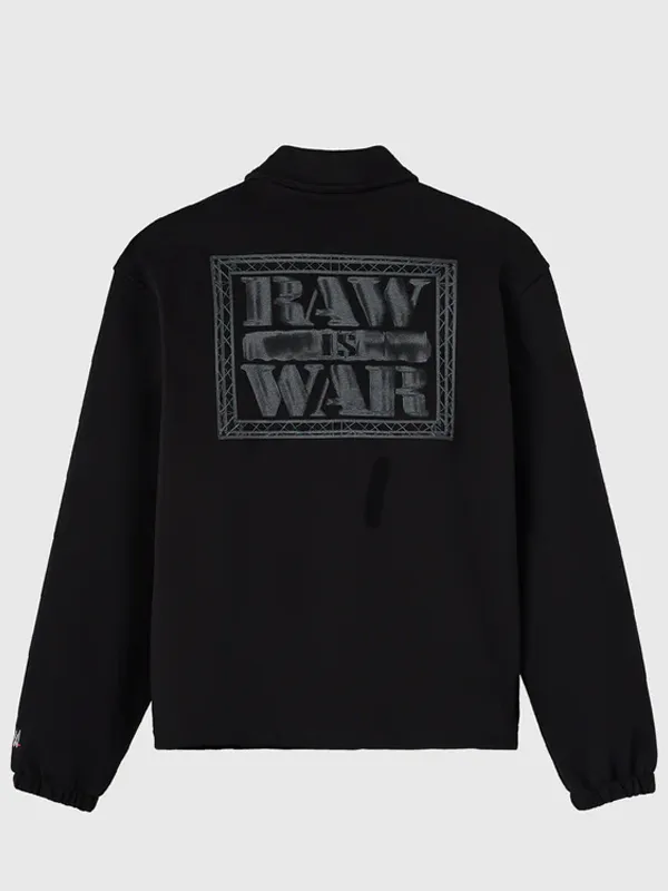 WWE Raw Is War Black Coaches Jacket WWE Raw Is War Black Coaches Jacket