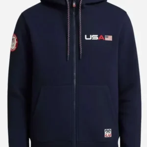 Winter Olympics 2026 Team USA Blue Hooded Jacket