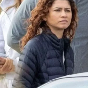 Euphoria S03 Zendaya Black Puffer Jacket