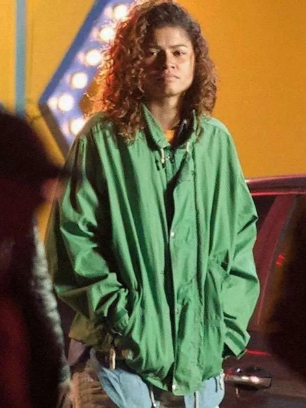 Euphoria S03 Zendaya Green Cotton Jacket Euphoria S03 Zendaya Green Cotton Jacket